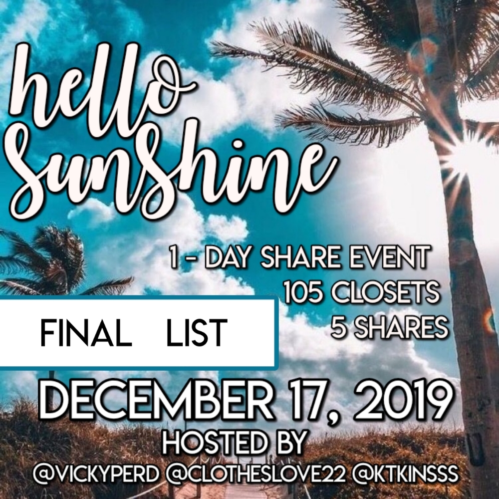 ☀️HELLO SUNSHINE🌴💖don't forget to sign out!🏖